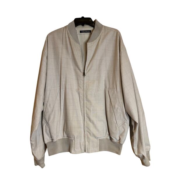 Nautica Other - Y2K Nautica Cotton Zip-Front Khaki Jacket, Reversible Size Large, Men's EUC